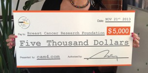 La prima donazione Cam4 alla Fondazione per la Ricerca sul cancro al seno