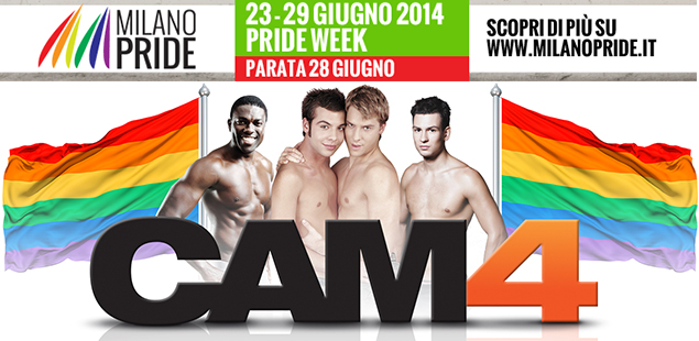 CAM4 Sponsor Ufficiale del GAY PRIDE DI MILANO – 28 giugno