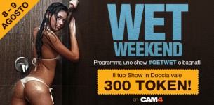 Doccia in webcam questo weekend su CAM4!