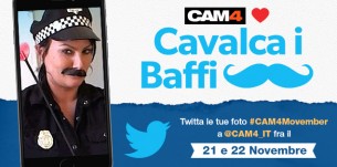 #CAM4Movember: CAM4 dona 2$ alla fondazione Movember per ogni foto twittata