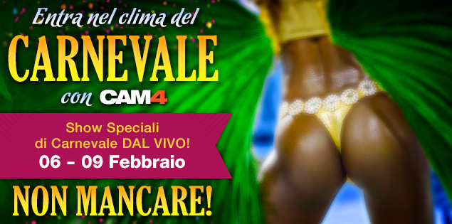 Il Carnevale Brasiliano è anche in webcam su CAM4!