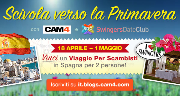 Vinci un soggiorno in un resort per scambistinel in Spagna con CAM4 e Swingers Date Club!
