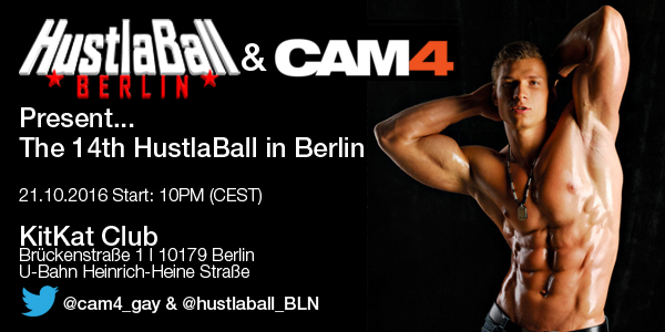 CAM4 al KITKATCLUB di Berlino per la 14° edizione del Gay Party HUSTLABALL