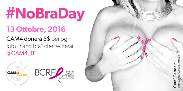 Unisciti al #NoBraDay: Twitta Una Foto “Hand Bra” e supporta la ricerca