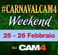 Il Sexy Carnevale del weekend a tema CAM4!