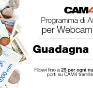 Guadagna di più con il Programma di Affiliazione per webcam model CAM4!