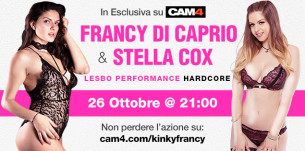 Stella Cox e Francesca Di Caprio insieme per un lesbo show da sogno!