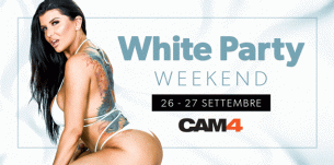 Questo weekend sei invitato al primo White Party Show di CAM4!