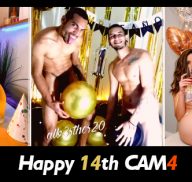 CAM4 compie 14 anni ♡ Si festeggia con un lungo weekend di sex party show!