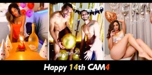 CAM4 compie 14 anni ♡ Si festeggia con un lungo weekend di sex party show!
