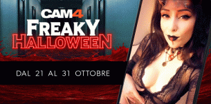 Halloween è inziato su CAM4! Show Porno in costume fino al 31 Ottobre 🎃