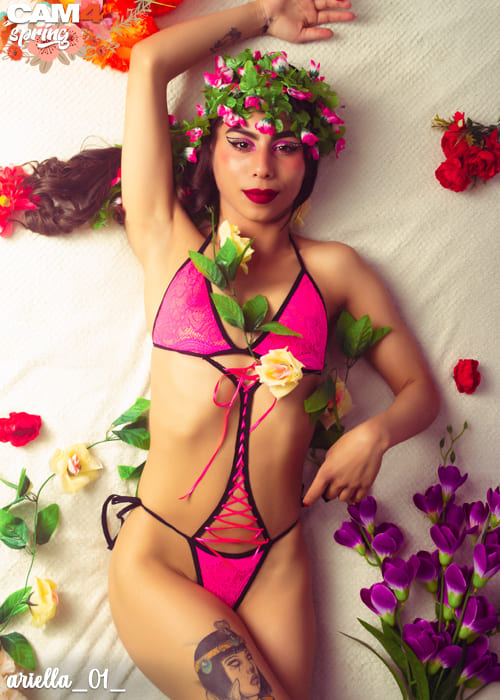 flowers sexy girl