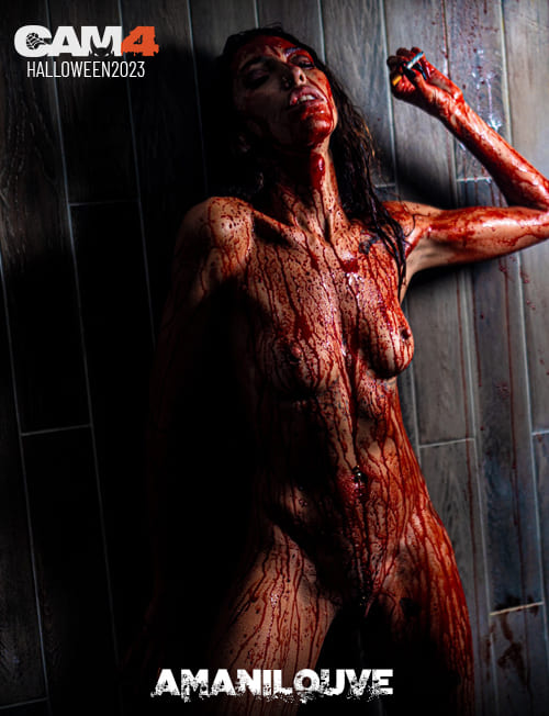 porno halloween blood naked model