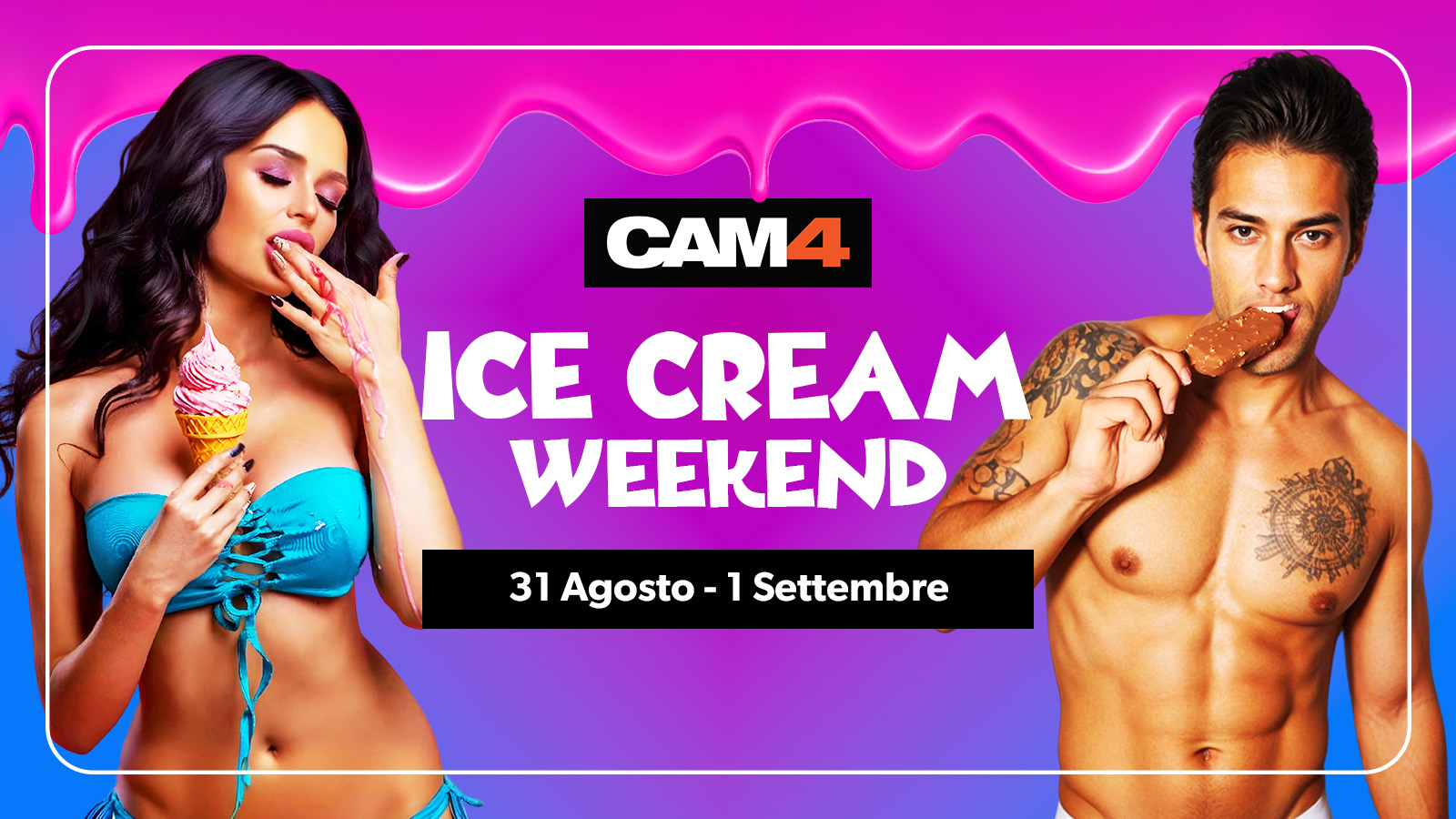 Leccalo tutto 👅 Sexy show con Gelato questo weekend su CAM4 🍦