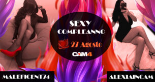 Maleficent74 festeggia su CAM4 in compagnia di AlexiaInCAM 🥂😍