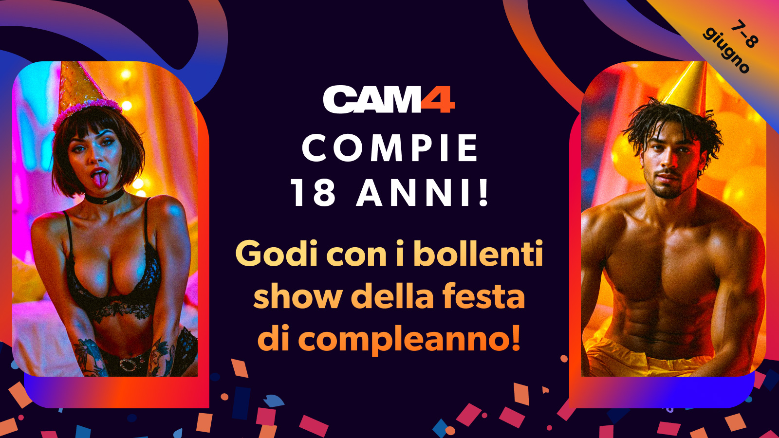 18 anni di CAM4: FESTEGGIAMO!๐๐๐ 18 anni di CAM4: FESTEGGIAMO!๐๐๐