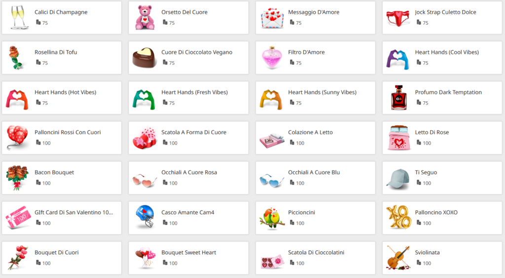 gift cam san valentino